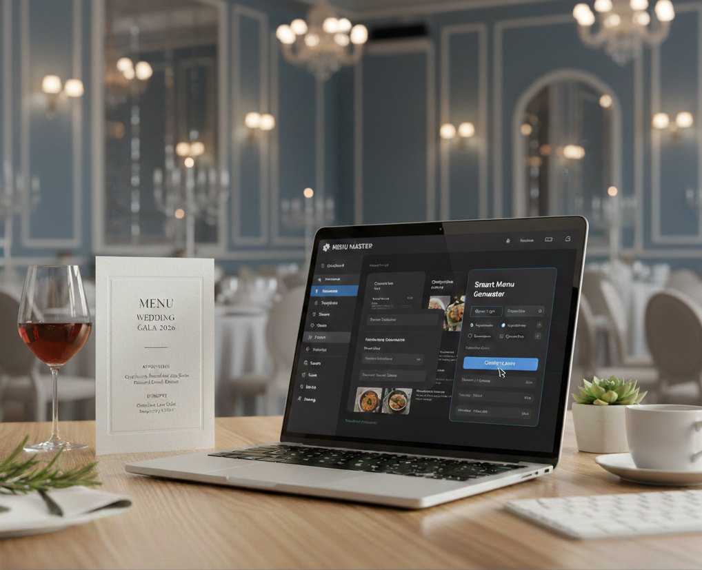 Elegant menu design showcase